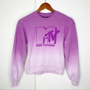 MTV Logo Ombre Pullover Sweatshirt Sz S